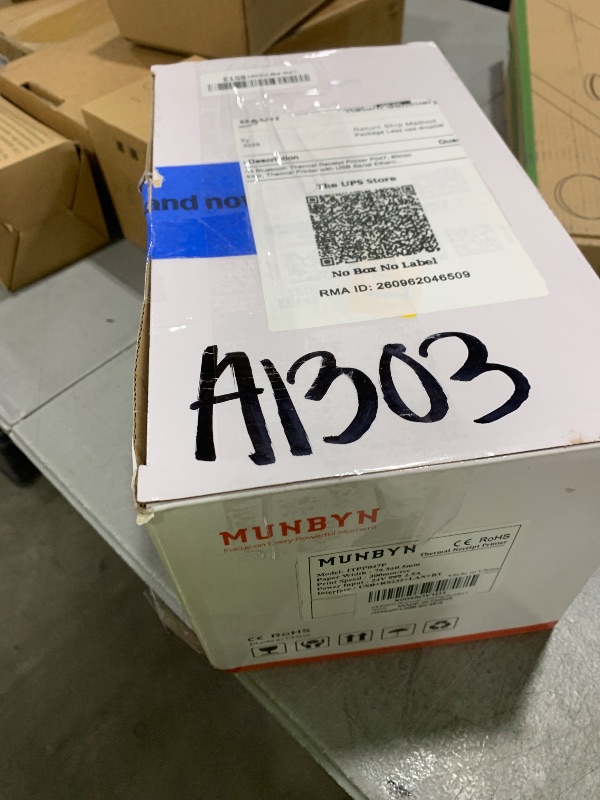 Photo 1 of MUNBYN Bluetooth Thermal Receipt Printer P047, 80mm POS Printer, Thermal Printer with USB Serial Ethernet, Bluetooth, Support Android Windows PC iOS(Do Not Support Paypal Doordash Grubhub Vagaro)