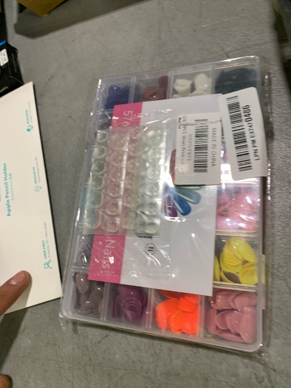 Photo 1 of 576 PCS Short Press on Nails, EBANKU 24 Colors Acrylic Short Square Fake Nail Solid Color Full Cover False Nails Tips for Women Nail Decorations