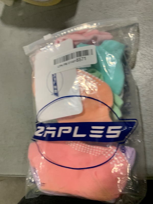 Photo 1 of ZAPLES Baby Girls Non Slip Grip Ankle Socks with Anti Skid Soles for Infants Toddlers, Polychrome, 12-36 Months