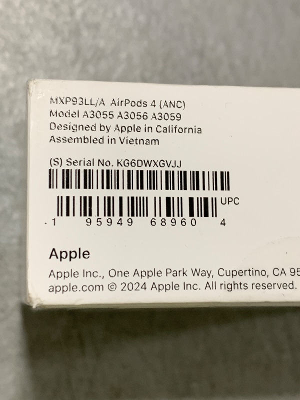 Photo 1 of Apple AirPods 4 Wireless Earbuds, Bluetooth Headphones, with Active Noise Cancellation, Adaptive Audio, Transparency Mode, Personalized Spatial Audio, USB-C Charging Case, Wireless Charging, H2 Chip