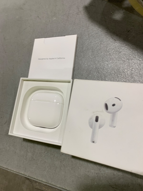 Photo 1 of Apple AirPods 4 Wireless Earbuds, Bluetooth Headphones, with Active Noise Cancellation, Adaptive Audio, Transparency Mode, Personalized Spatial Audio, USB-C Charging Case, Wireless Charging, H2 Chip