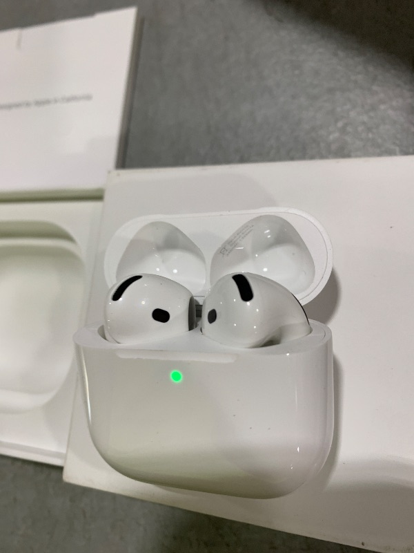 Photo 1 of Apple AirPods 4 Wireless Earbuds, Bluetooth Headphones, with Active Noise Cancellation, Adaptive Audio, Transparency Mode, Personalized Spatial Audio, USB-C Charging Case, Wireless Charging, H2 Chip