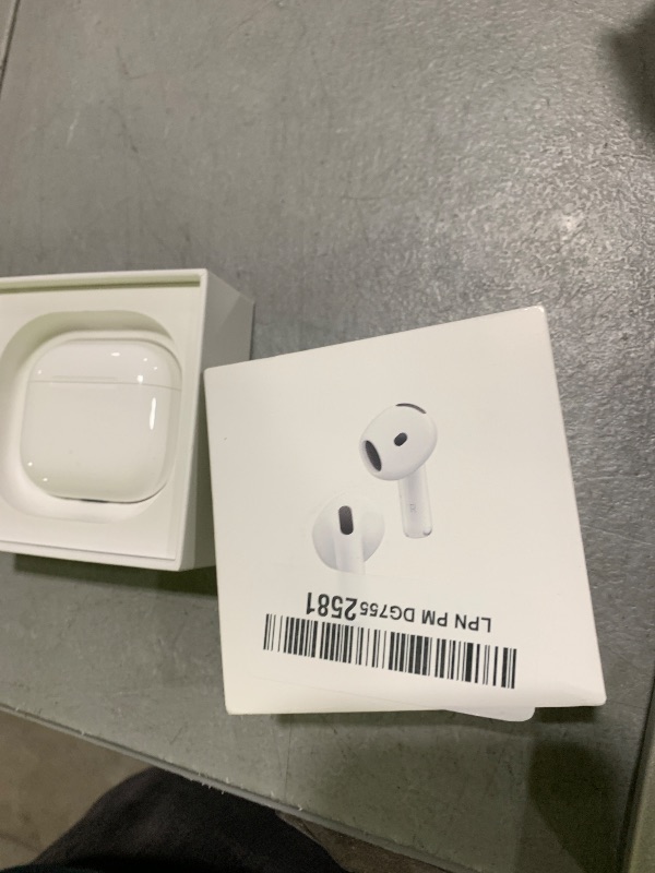 Photo 1 of Apple AirPods 4 Wireless Earbuds, Bluetooth Headphones, with Active Noise Cancellation, Adaptive Audio, Transparency Mode, Personalized Spatial Audio, USB-C Charging Case, Wireless Charging, H2 Chip
