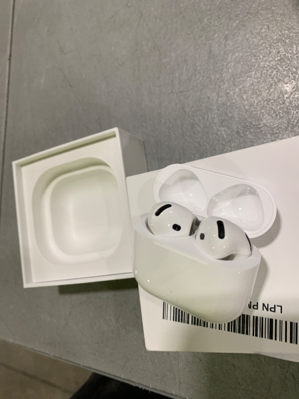 Photo 1 of Apple AirPods 4 Wireless Earbuds, Bluetooth Headphones, with Active Noise Cancellation, Adaptive Audio, Transparency Mode, Personalized Spatial Audio, USB-C Charging Case, Wireless Charging, H2 Chip