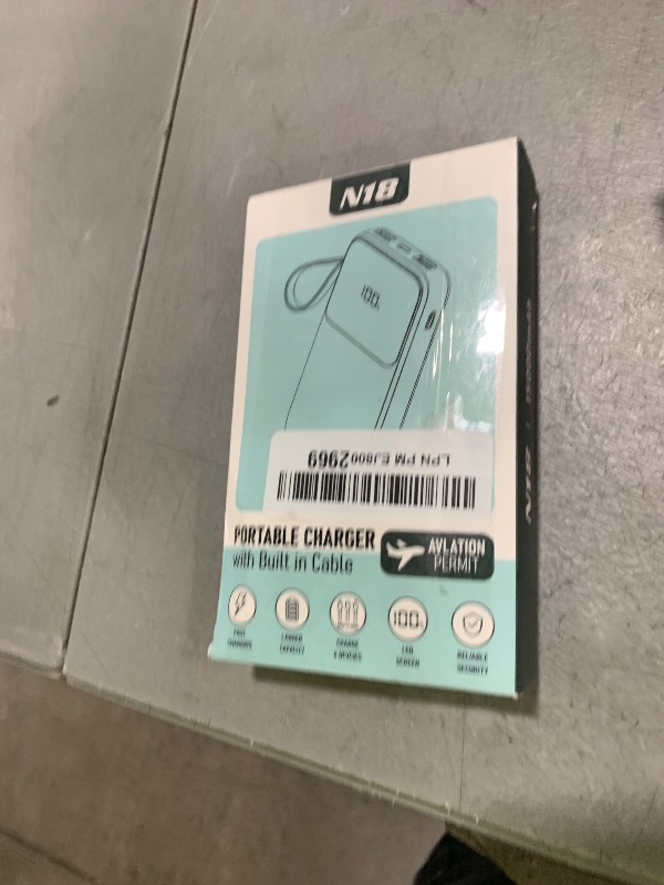 Photo 1 of Power Bank, 15000mAh Portable Charger with Built in Cable, 22.5W Fast Charging, 6 Outputs, Slim Travel Essential Battery Pack with LED Display, Compatible with iPhone 16/15/14/13, Samsung, iPad, etc