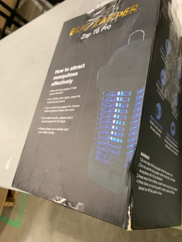 Photo 1 of GOOTOP Bug Zapper Outdoor, Mosquito Zapper, Electric Fly Zapper, Mosquito Killer, Fly Traps, 3 Prong Plug, Flying Insects Zapper Indoor Outdoor 90-130V, 4200V, ABS Plastic Outer (Black)