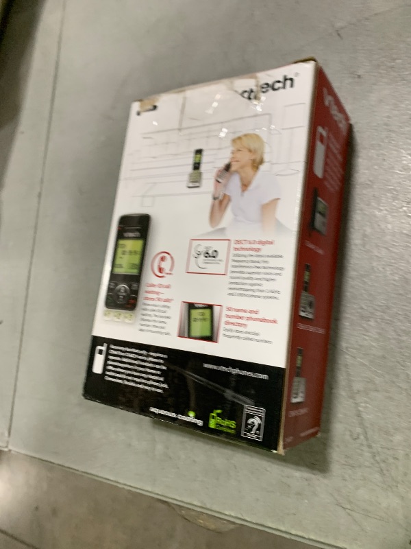 Photo 1 of VTech CS6609 Additional Cordless Handset, Silver/Black | Requires a VTech CS6619, CS6629, CS6648, or CS6649 Expandable Phone System to Operate