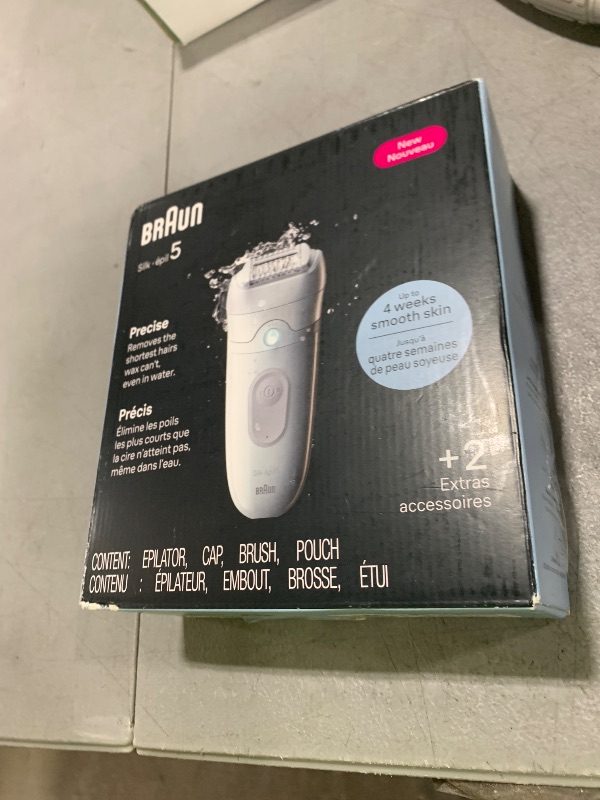 Photo 1 of Braun Epilator Silk-épil 5, Hair Removal Device, Women Shaver & Trimmer, Wet and Dry, Includes Skin Contact Cap, SE5-011, Grey