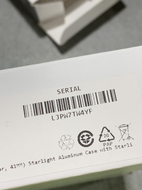 Photo 1 of Apple Watch Series 8 (GPS + Cellular, 41MM) Starlight Aluminum Case with Starlight M/L Sport Band (Renewed Premium)
