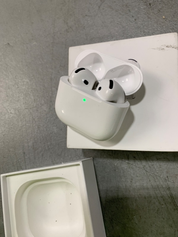 Photo 1 of Apple AirPods 4 Wireless Earbuds, Bluetooth Headphones, with Active Noise Cancellation, Adaptive Audio, Transparency Mode, Personalized Spatial Audio, USB-C Charging Case, Wireless Charging, H2 Chip