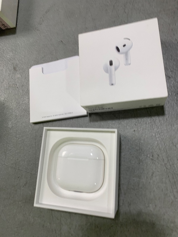 Photo 1 of Apple AirPods 4 Wireless Earbuds, Bluetooth Headphones, with Active Noise Cancellation, Adaptive Audio, Transparency Mode, Personalized Spatial Audio, USB-C Charging Case, Wireless Charging, H2 Chip