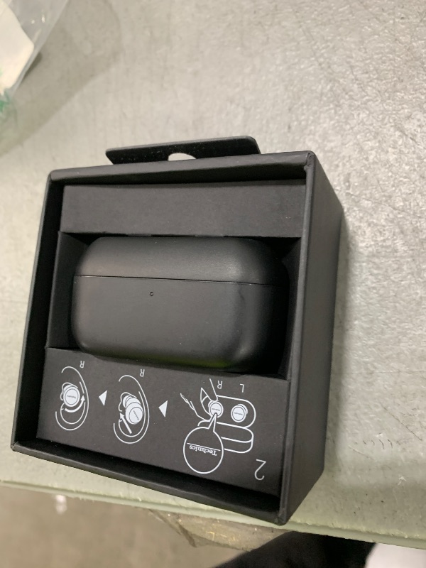 Photo 1 of Technics Reference Class Hi-Fi Wireless Earbuds, Dolby Atmos with Head Tracking, Adaptive Noise Cancelling, 3 Device Multipoint, 10-hr Battery, Wireless Charging, Improved Fit - EAH-AZ100-K (Black)