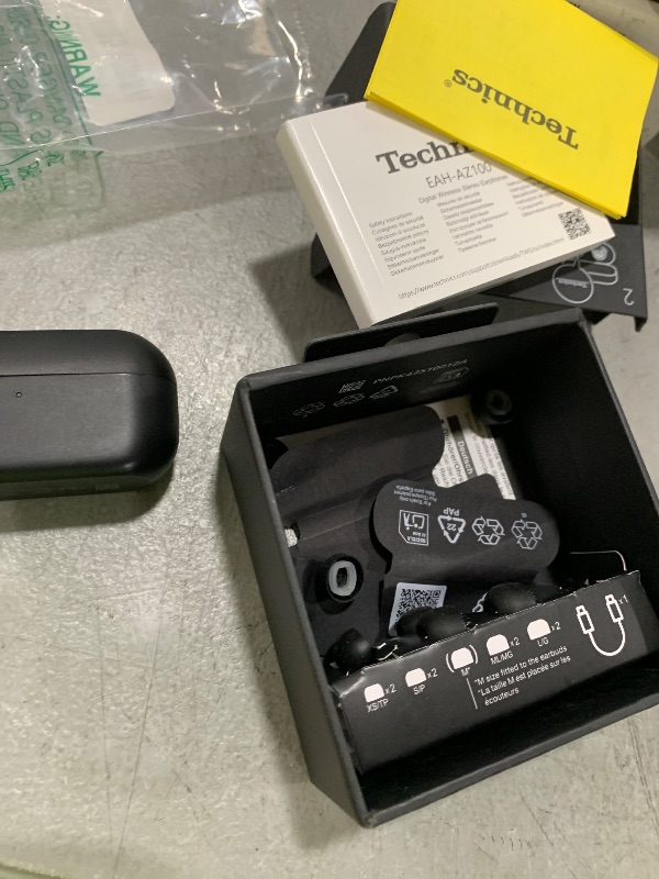 Photo 1 of Technics Reference Class Hi-Fi Wireless Earbuds, Dolby Atmos with Head Tracking, Adaptive Noise Cancelling, 3 Device Multipoint, 10-hr Battery, Wireless Charging, Improved Fit - EAH-AZ100-K (Black)