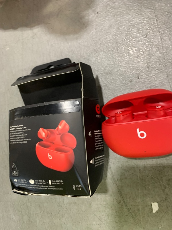 Photo 1 of Beats Studio Buds - True Wireless Noise Cancelling Earbuds - Compatible with Apple & Android, Built-in Microphone, IPX4 Rating, Sweat Resistant Earphones, Class 1 Bluetooth Headphones - Red