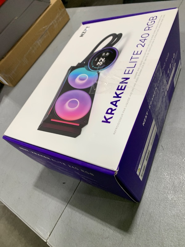 Photo 1 of NZXT Kraken Elite 240 RGB 2024 - AIO CPU Liquid Cooler - 240mm Radiator - F240 RGB Core Fan - Customizable 2.72" IPS LCD - NZXT Turbine Pump - AMD® AM5, AM4 - Intel® LGA 1851/1700, 1200/115X - Black