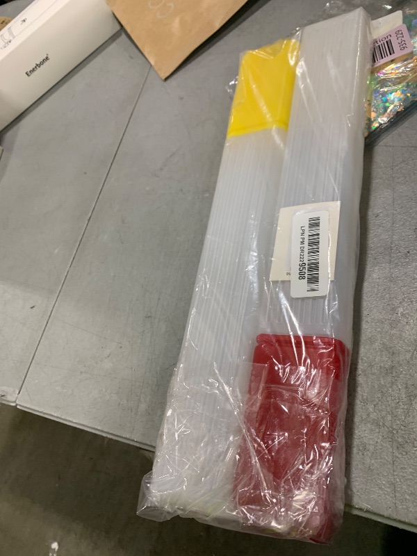 Photo 1 of NX Garden 2pcs 41cm Large Transparent Plastic Knitting Needle Pin Storage Case Tube Containers (Red + Yellow)