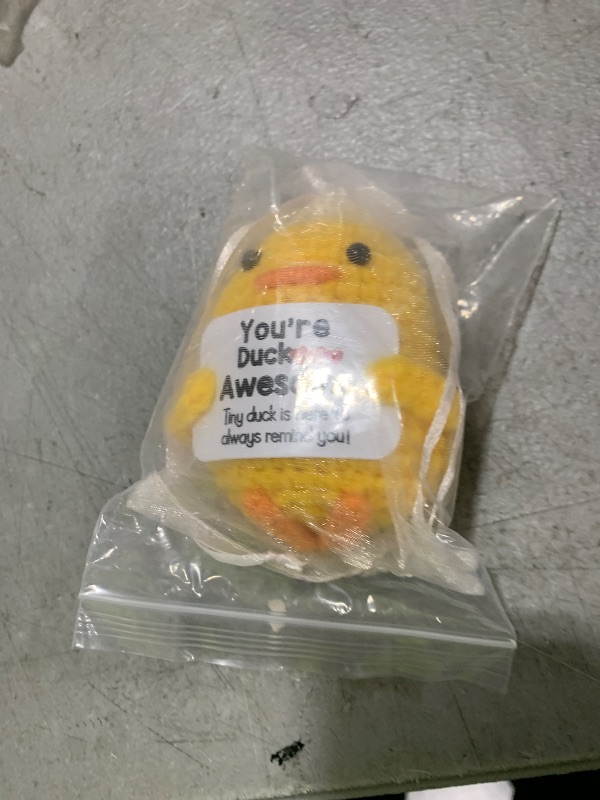 Photo 1 of Artlunar Funny Positive Duck Emotional Support Crochet Inspirational Gifts Birthday Valentine White Elephant Gifts for Women Men Cute Ducks Home Decor