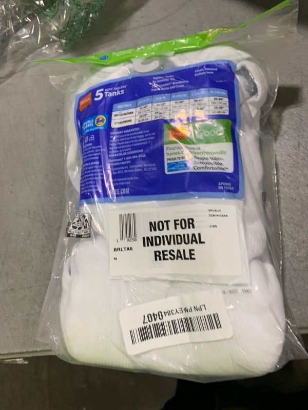 Photo 1 of Hanes Boys' Tank Undershirt, EcoSmart Cotton Shirt, Multiple Packs Available, White-10, Large