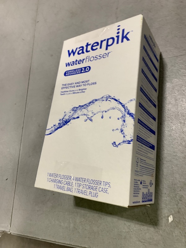 Photo 1 of Waterpik Cordless Advanced 2.0 Water Flosser For Teeth, Gums, Braces, Dental Care With Travel Bag and 4 Tips, ADA Accepted, Rechargeable, Portable, and Waterproof, Black WP-582, Packaging May Vary