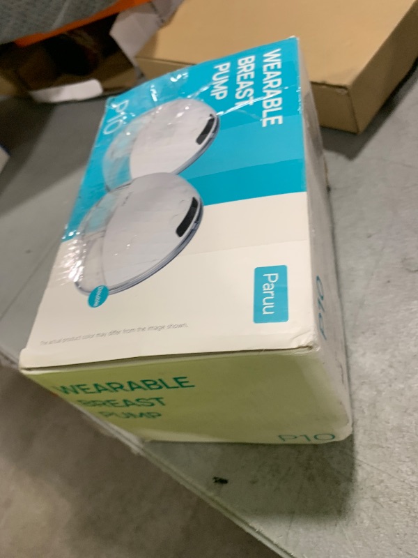 Photo 1 of Paruu P10 Hands Free Breast Pump Wearable, 338mmHg Strong Suction, Low Noise, 4 Modes & 9 Levels, Electric Breast Pump Portable, Smart Display, 19/21/24/28mm Insert/Flange, 2 Pack (White)