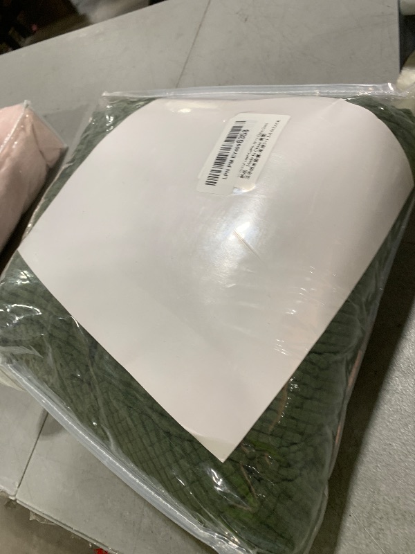 Photo 1 of LA MEACK Couch Cushion Covers for Sectional Sofa L Shape Washable Separate Seat Chaise Couch Cover Stretch Sofa Slipcovers with 2 Pcs Pillowcases(3 Seater + 1 Chaise, Green)