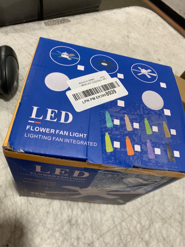 Photo 1 of 2-in-1 Socket Fan Light with Remote, 18'' Small Ceiling Fans with Lights, 3 Colors 3000K-6500K, 3 Wind Speeds, Modern ceiling fan with Dimmable Led Light Bulb for Bedroom Office Garage Kitchen, Brown