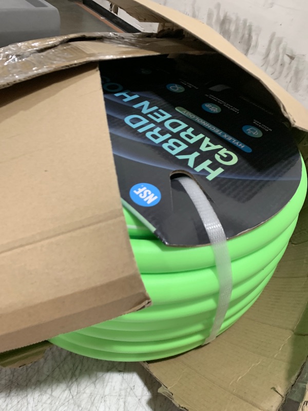 Photo 1 of Fevone 100 ft Garden Hose, Lightweight and Flexible, Heavy Duty Water Hose - 5/8" ID, Burst 600 Psi, Hybrid Polymer, Kink Resistance, Drinking Water Safe, 3/4" GHT Aluminum Fittings