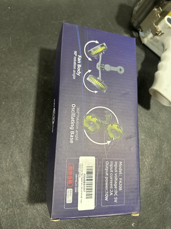 Photo 1 of Hayousui USB Car Cooling Fans for Backseat: Dual Head Car Fan for Kids 3 Speeds 360° Rotatable Vehicle Rear Headrest Fans 5V Powerful Electric Air Circulation Fan for Sedan SUV RV Truck (USB Plug)