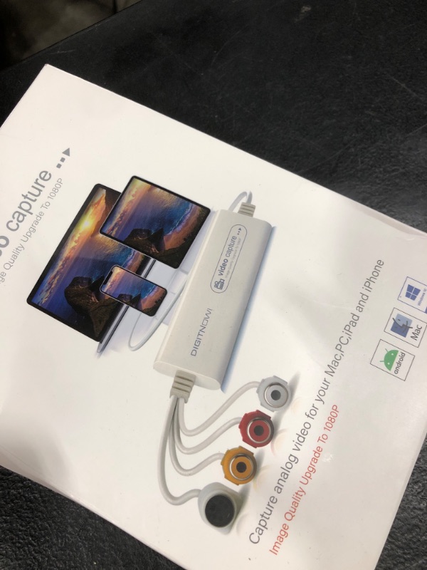 Photo 1 of VHS TO Digital Converter, USB Video Capture Card, Video Capture Device, RCA TO USB Converter,Convert VHS VCR Hi8 Mini DV to Digital/DVD,For Tape Player Camcorder Camera PC TV,Windows Mac OS Compatible
