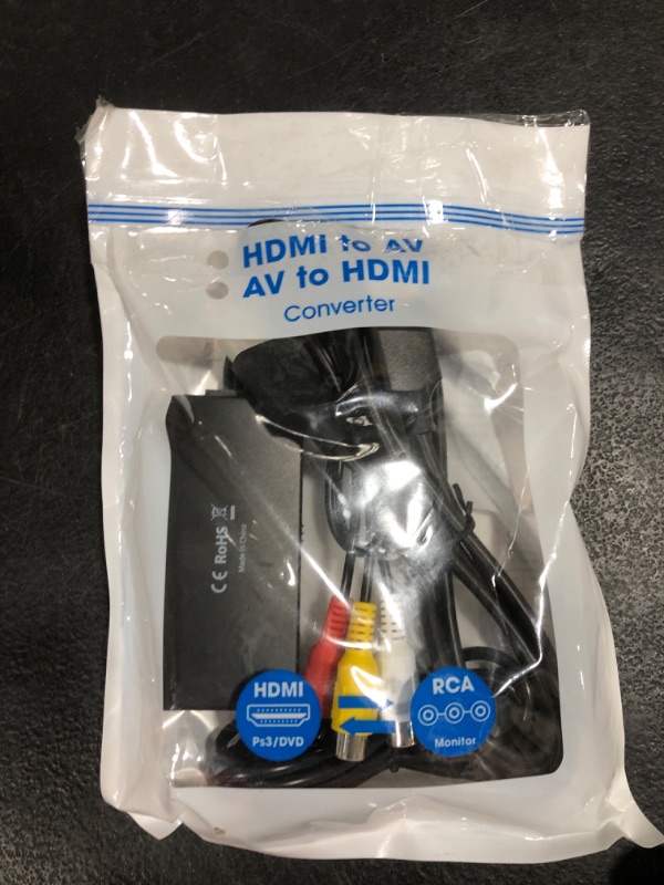 Photo 1 of DigitPro RCA to HDMI Converter, AV Composite to HDMI Converter Adapter, Wii/PS2/VHS/VCR/DVD/X box/n64 to HDMIconnector for New TV, Support PAL/NTSC, 720P/1080P