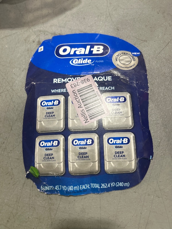 Photo 1 of Oral-B Glide Cool Mint Deep Clean Floss, 6 Count, Glide Dental Floss