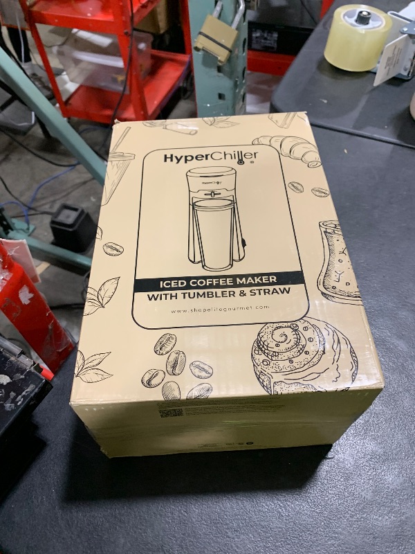 Photo 1 of HyperChiller EHC824 Iced & Hot Coffee Maker, Adjustable Flow/Strength Lever, Includes 20 Oz. Tumbler & Reusable Straw, Compatible with Coffee Grounds, Removable, Reusable Mesh Filter, Mint