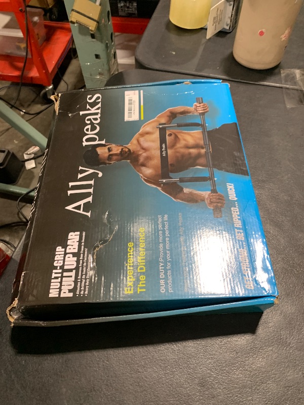 Photo 1 of ALLY PEAKS Pull Up Bar Thickened Steel Pipe Super Heavy Duty Steel Frame Upper Workout Bar| Multi-Grip Strength for Doorway | Indoor Chin-Up Bar Fitness Trainer for Home Gym Max Limit 440 lbs