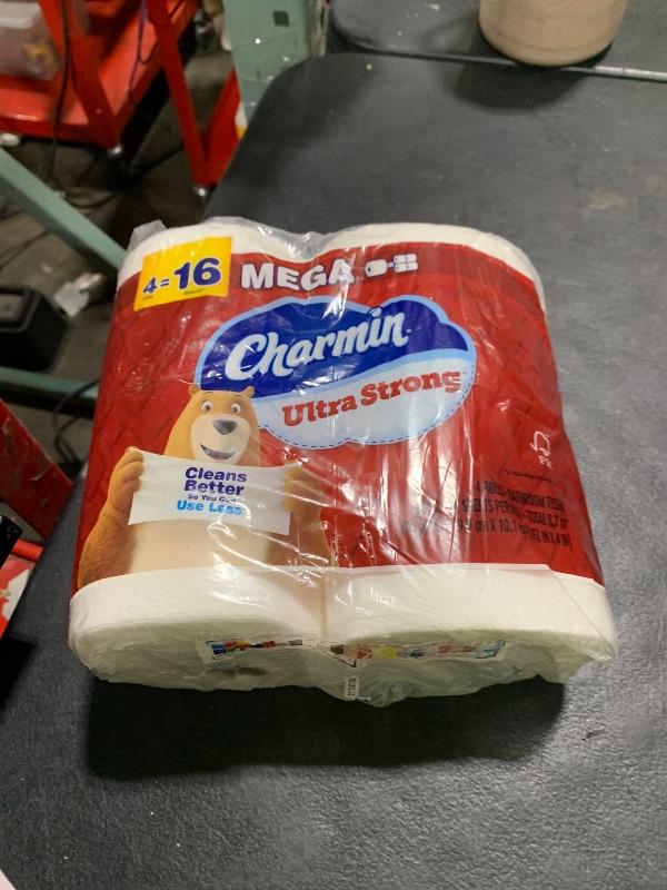 Photo 1 of Charmin Ultra Strong Toilet Paper 4 Mega Rolls, 220 Sheets Per Roll