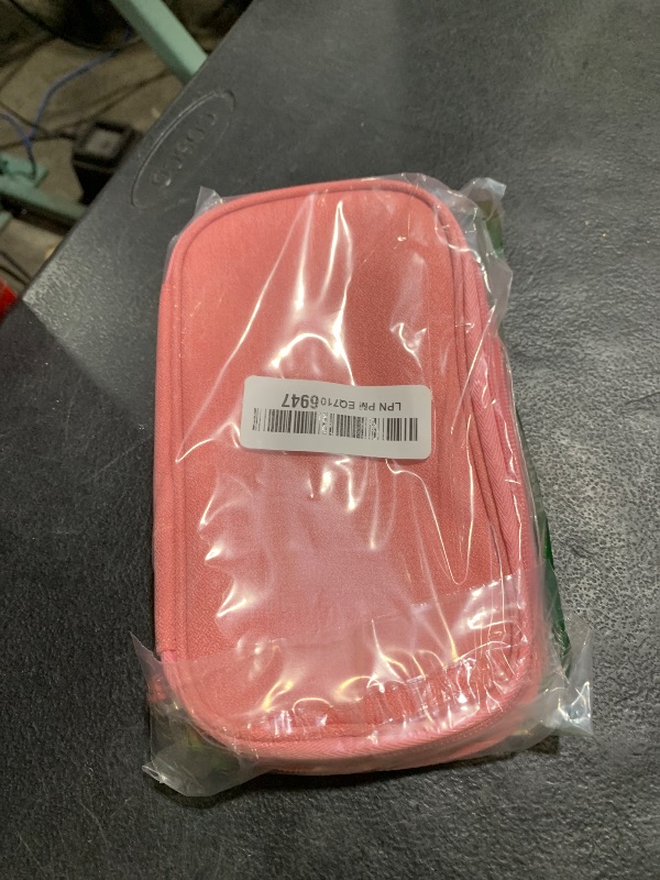 Photo 1 of FYY Electronic Organizer, Travel Bag, Pouch, Carry Case Portable Waterproof Double Layers for Cable, Cord, Charger, Phone, Earphone Pink
