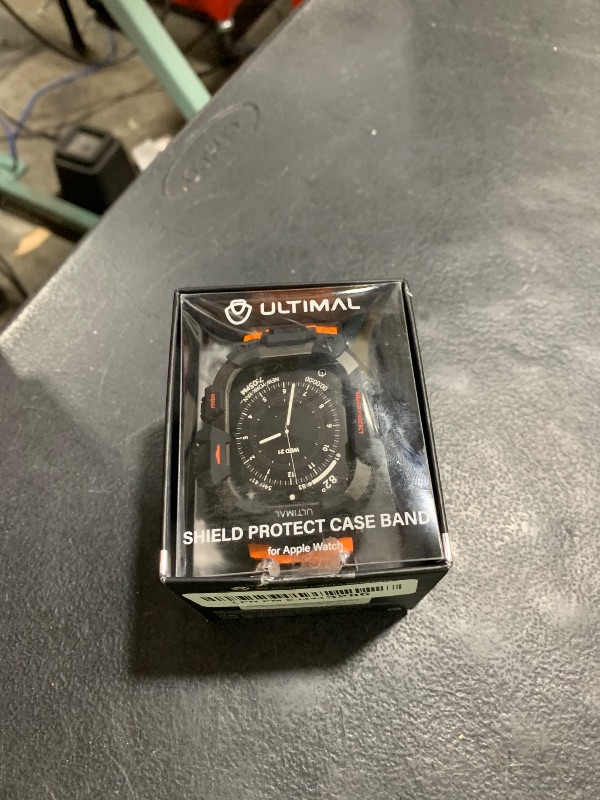 Photo 1 of ULTIMAL Rugged Case with Band for Apple Watch 49mm,Compatible with Apple Watch Ultra/Ultra 2, Military Grade Shockproof Bumper Cover for iWatch Tactical Band Men (49mm,Orange)