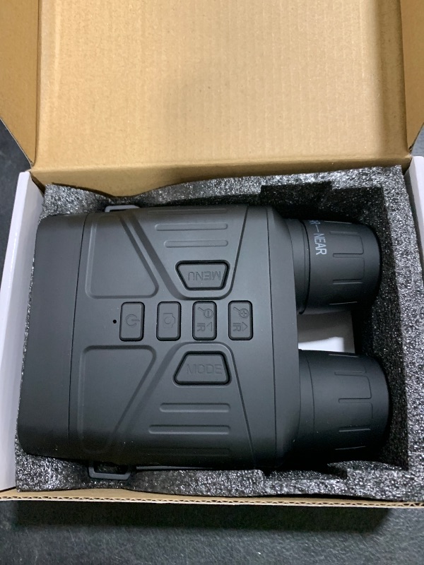 Photo 1 of Night Vision Goggles - 4K Night Vision Binoculars with 5000mAh Rechargeable Battery, 32GB TF Card can Save Photo and Video, 3'' HD Screen for Camping & Security, Black