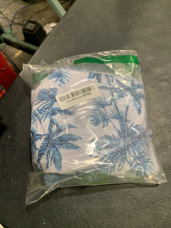 Photo 1 of ADIRUN Girls Tankini Bathing Suits Size 12-14 Two Piece Tropical Print Pleated Tween Girls Swimsuits Adjustable Straps with Ruffle Drawstring Skirt Swimwear Dark Blue 13-14 Years