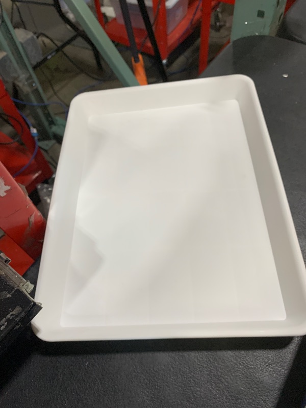Photo 1 of VUWEZ Plant Saucer Growing Trays, Seed Starter Tray, 14"x11", Heavy Sturdy Plastic Microgreens Tray, Propagation Tray Rectangular, Humidity Tray, Seedling Tray, Seed Starter Growing Tray