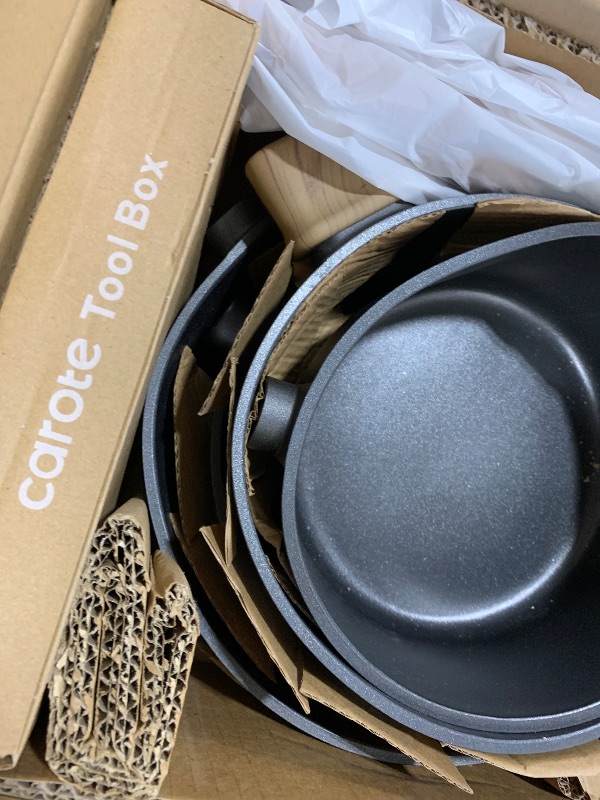 Photo 1 of CAROTE Nonstick Pots and Pans, Induction Cookware Set 16pcs Kitchen Cooking Sets, Pot and Pan Non Stick w/Frying pan (PFOS, PFOA Free)