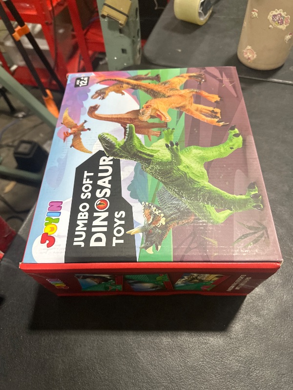 Photo 1 of JOYIN Big Dinosaur Toys for Toddlers, 6 Piece Large Soft Dinosaur Figures with an Educational Book, Jumbo Realistic Toys for Boys and Girls Gift, Kids Ages 1 2 3 4 5
