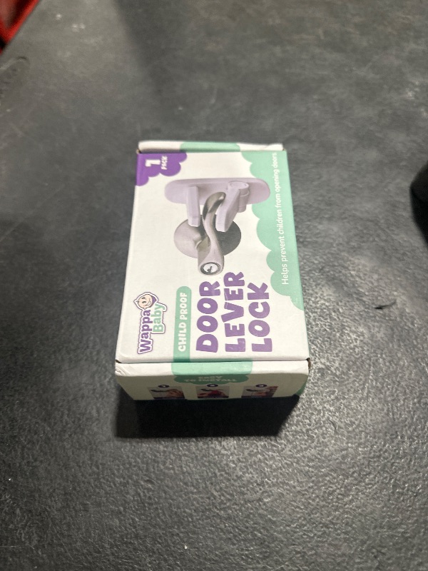 Photo 1 of Door Lever Lock (1 Pack) Prevents Toddlers from Opening Doors. 3.25" L * 1.5" W * 4.5" H Easy One Hand Operation for Adults. Durable ABS with 3M Adhesive Backing. Simple Install, No Tools Needed.
