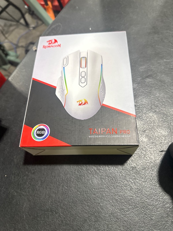 Photo 1 of Redragon M810 Pro Wireless Gaming Mouse, 10000 DPI Wired/Wireless Mouse w/Rapid Fire Key, 8 Macro Buttons, 45-Hour Power Capacity and RGB Backlit for PC/Mac/Laptop