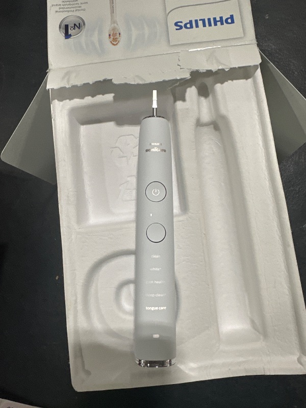 Photo 1 of Philips Sonicare DiamondClean Smart 9500 Electric Toothbrush, Sonic Toothbrush with App, Pressure Sensor, Brush Head Detection, 5 Brushing Modes and 3 Intensity Levels, White, Model HX9923/01
