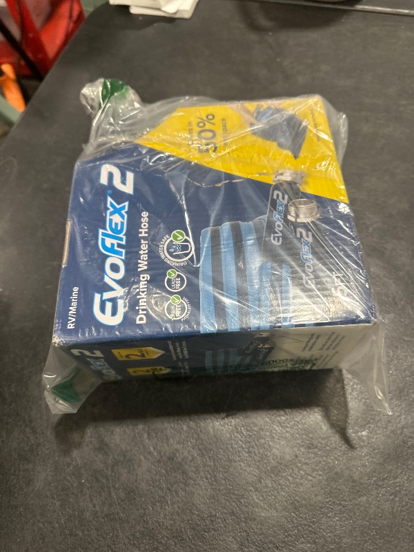 Photo 1 of Camco EvoFlex2 25-ft Drinking Water Hose - RV Drinking Water Hose Reinforced with Fabric & Ultra Lightweight - Contains No Lead, No BPA & No Phthalate - Abrasion Resistant (22577)