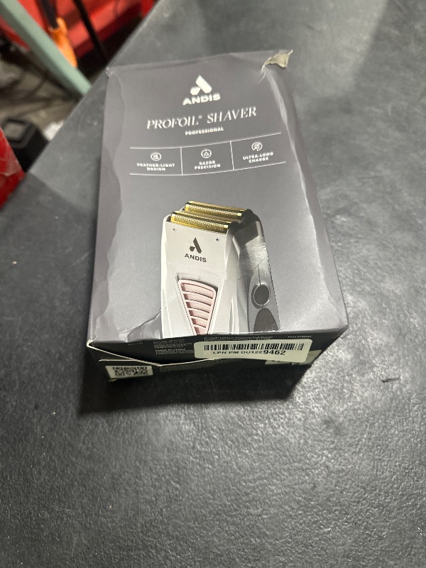 Photo 1 of Andis TS-1 17235 Pro Foil Lithium Titanium Foil Shaver, Cord/Cordless, Smooth Shaving Cordless Shaver with Charger, Gray