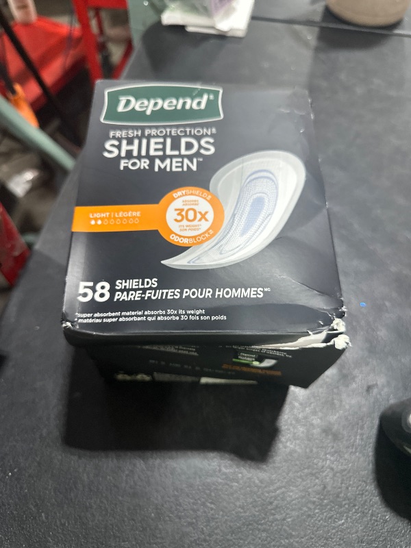 Photo 1 of Depend Shields for Men, Case/174, 58 Count (Pack of 3)