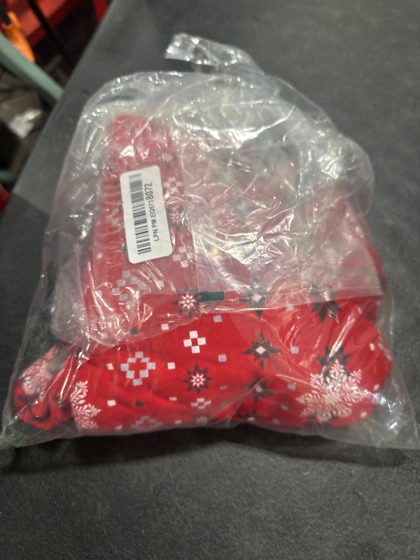 Photo 1 of HonestBaby Family Matching Holiday Pajamas Organic Cotton, Women, Kids, Toddlers, Baby Boys, Girls, Unisex Pets, Fair Isle Red, Men's Medium