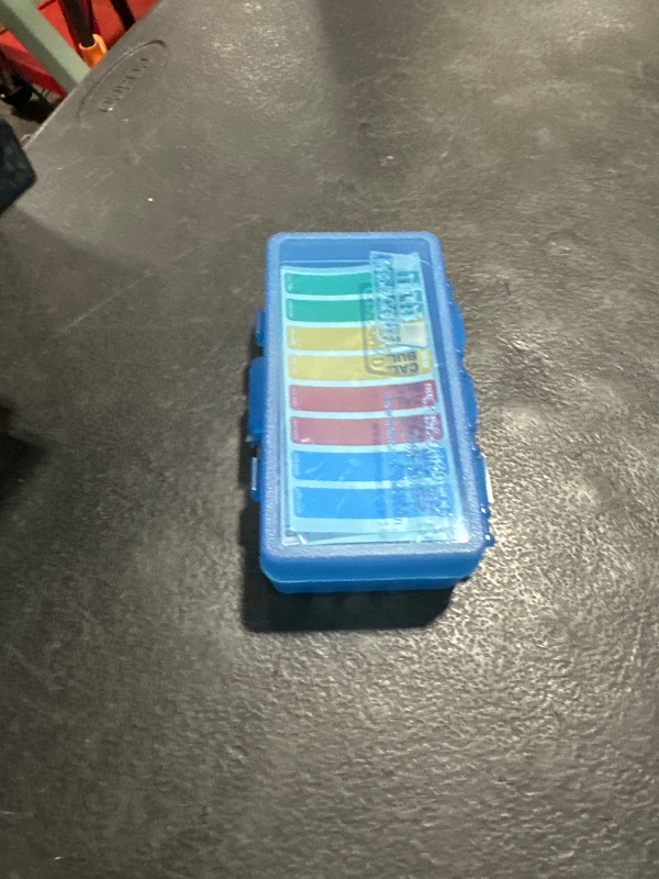 Photo 1 of MTM P-100-9-24 Ammo Box 100 Round Flip-Top | Fits 9mm 380 ACP | Easy to grip | Stackable, Snap Lock Latch | USA Made | Clear Blue