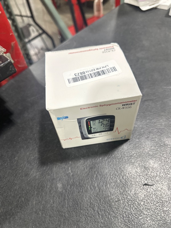 Photo 1 of Blood Pressure Monitor Digital Wrist BP Machine Automatic Adjustable Cuff ( 5.3 to 7.7 in) with 2 Users 180 Memory Voice Broadcast Large LCD Display USB Charging Cable Carrying Case
